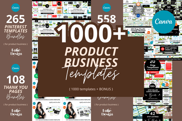 1000+ Business Products Templates Bundle: Your Etsy Shop Toolkit