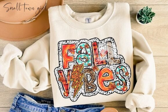 Autumnal Charm for Your Projects: Fall Vibes Sublimation PNG