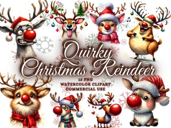 Christmas Reindeer Clipart: Your Festive Design Toolkit