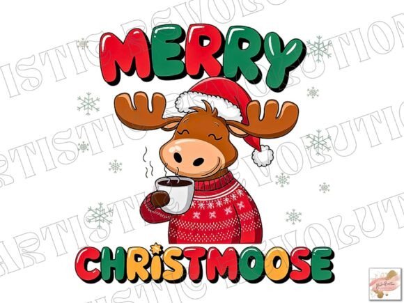 Deck the Digital Halls with Festive Moose PNG
