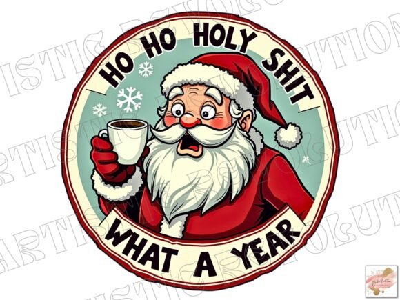 Funny Christmas PNG: Cute Santa for Festive Designs