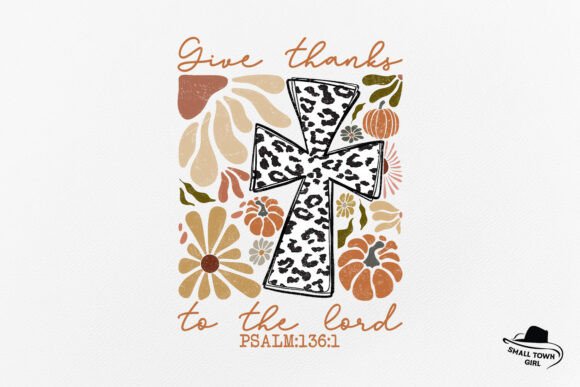 Retro Boho Floral Pumpkin Fall Christian