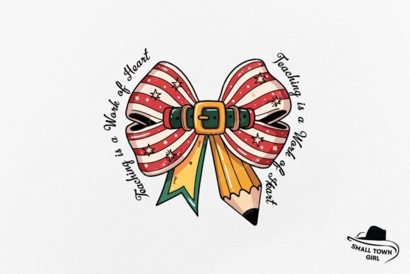 Teacher Pencil Coquette Christmas Bow: Festive & Versatile Design