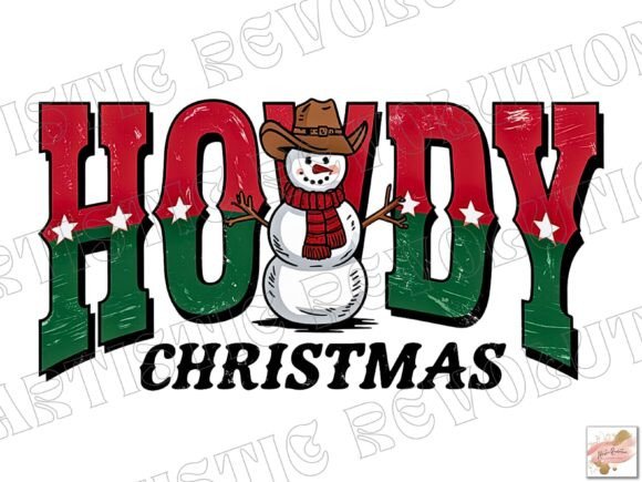 Western Christmas Png Howdy Snowman Png: Festive Design Asset